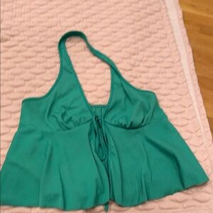 Green Halter Top